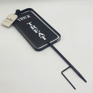 Rustic Metal Halloween Candy Spinning Yard Sign